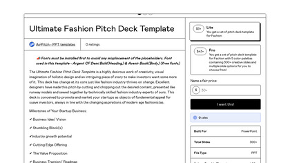 Ultimate Fashion Pitch Deck Template image