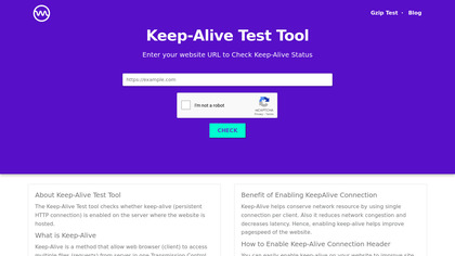 Keep-Alive Test Tool image