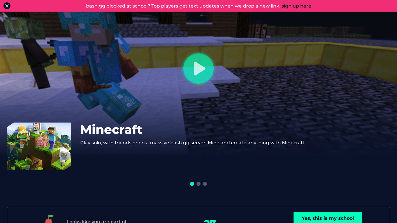 bash.gg Landing page