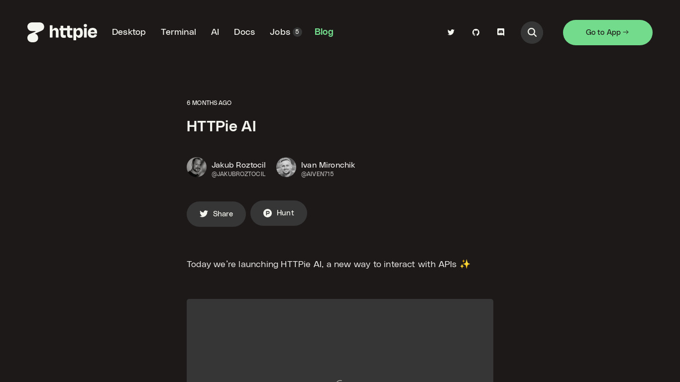 HTTPie AI Landing page