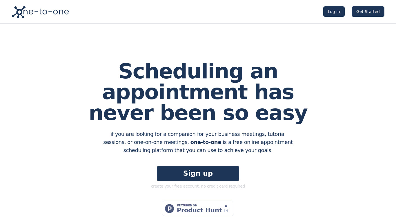 One-to-One Landing page