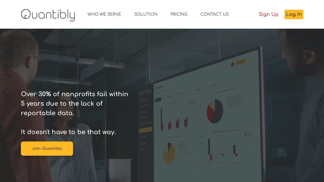 Quantibly Landing page