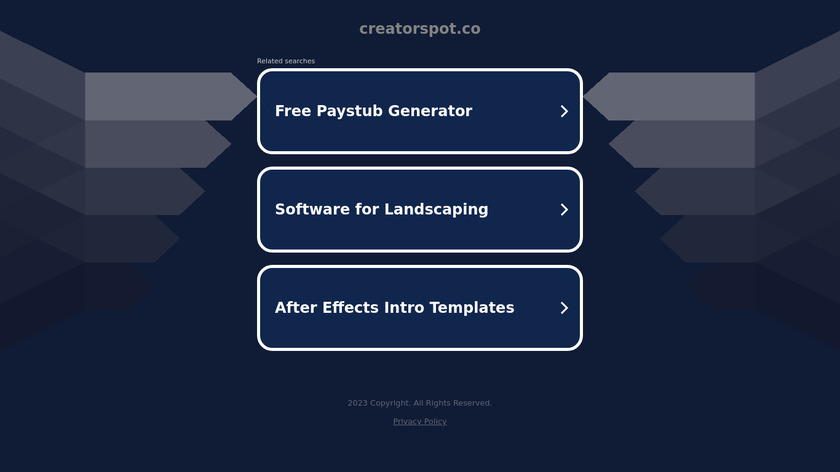 CreatorSpot Landing Page