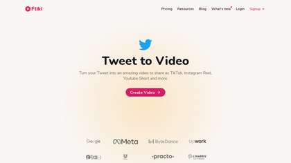 Tweet to Video by Fliki image
