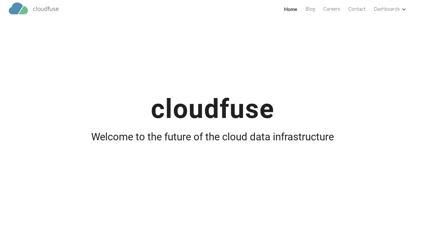 CloudFuse Landing page
