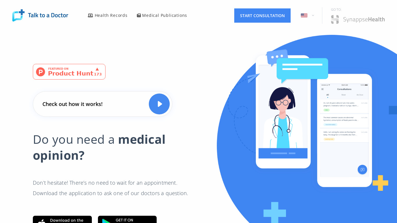 SynappseHealth Landing page
