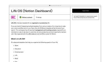Life OS (Notion Dashboard) image