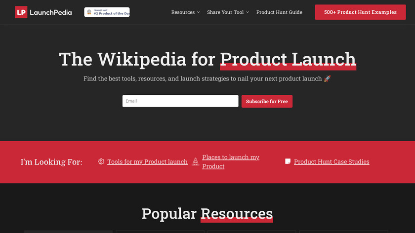 LaunchPedia Landing Page