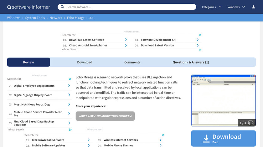 Echo Mirage Landing Page
