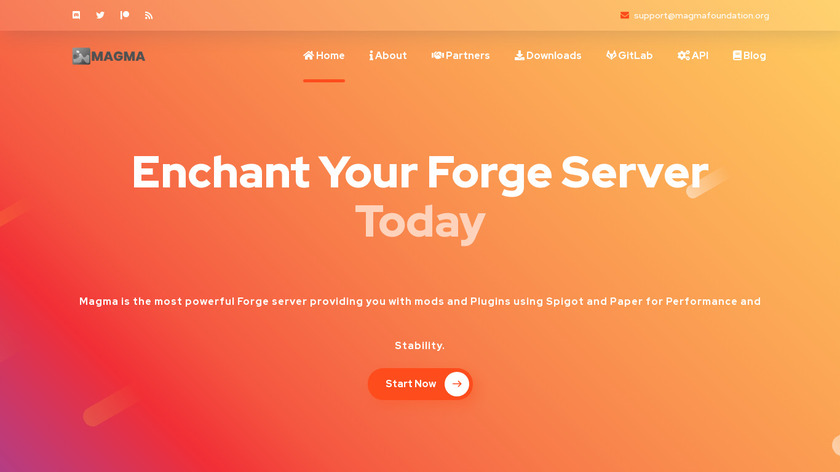Magma Forge Landing Page