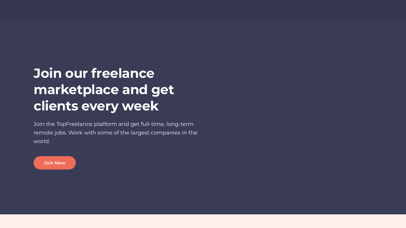 TopFreelance - Freelance Marketplace Landing page
