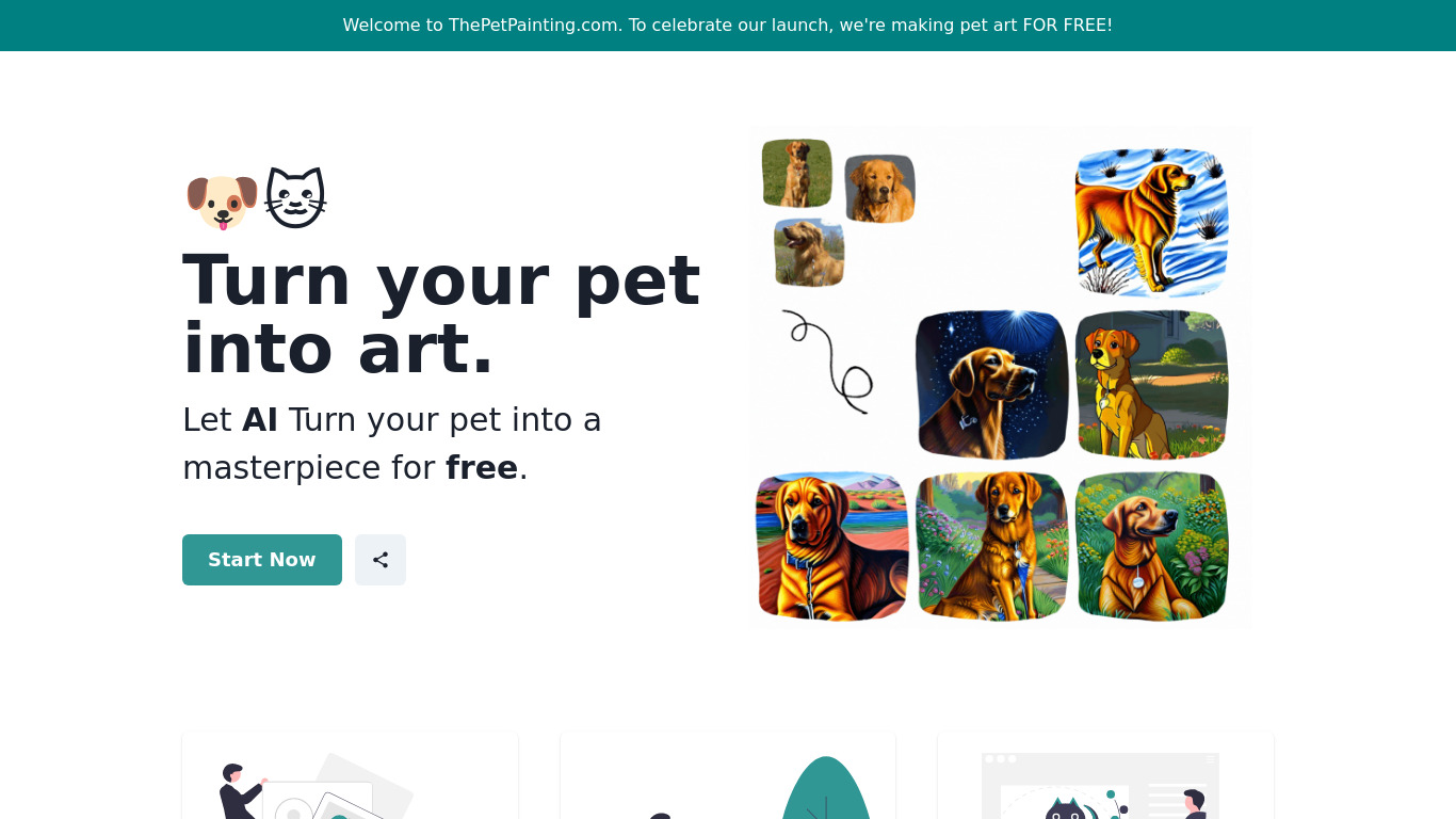 ThePetPainting Landing page
