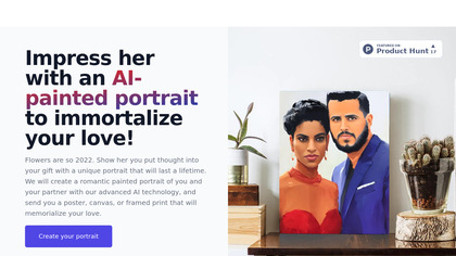 AI-Painted Romantic Printed Portraits screenshot