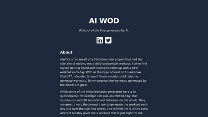 AI WOD image