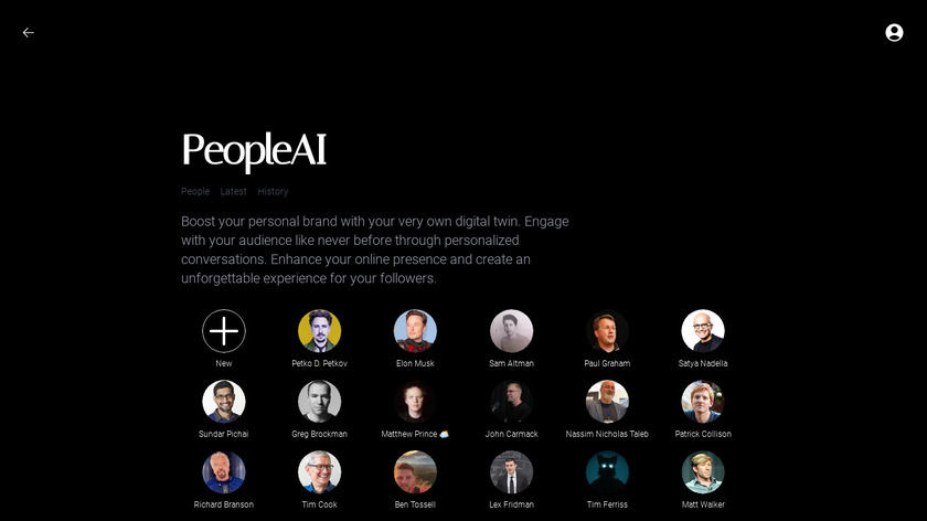 PeopleAI by ChatBotKit Landing Page