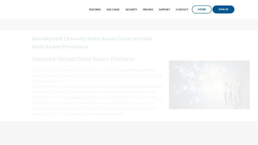 DocullyVDR - Virtual Data Room Landing Page