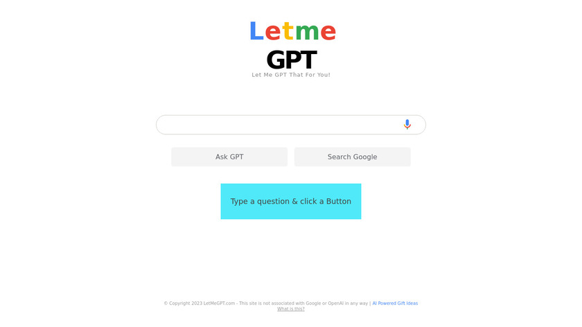 LetMeGPT Landing Page