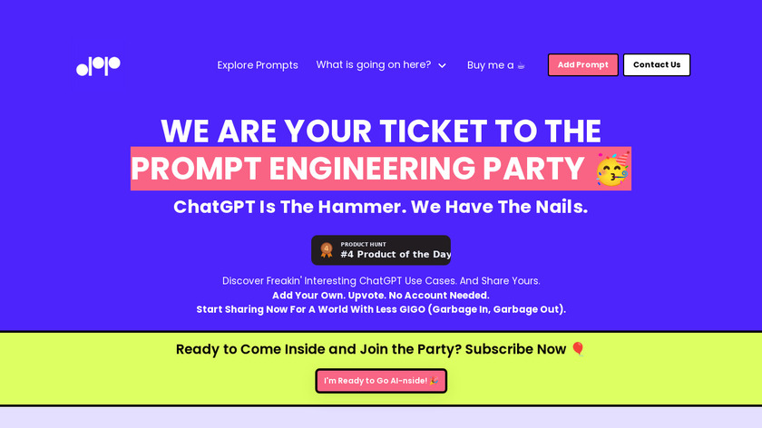 Ordinary People Prompts Landing Page
