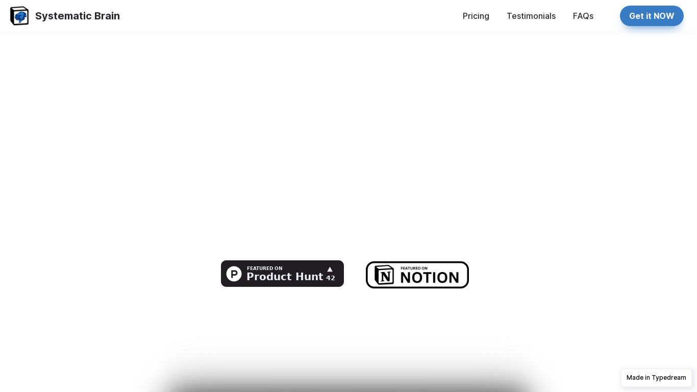 Systematic Brain Landing page