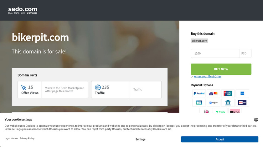 Bikerpit Landing Page