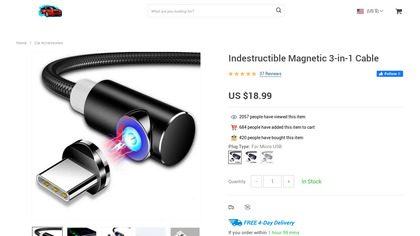Indestructible Magnetic 3-in-1 Cable image