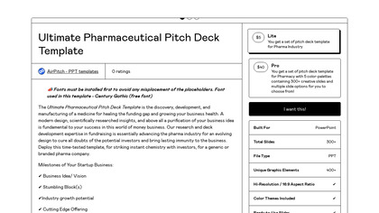 Pharmaceutical Pitch Deck Template image