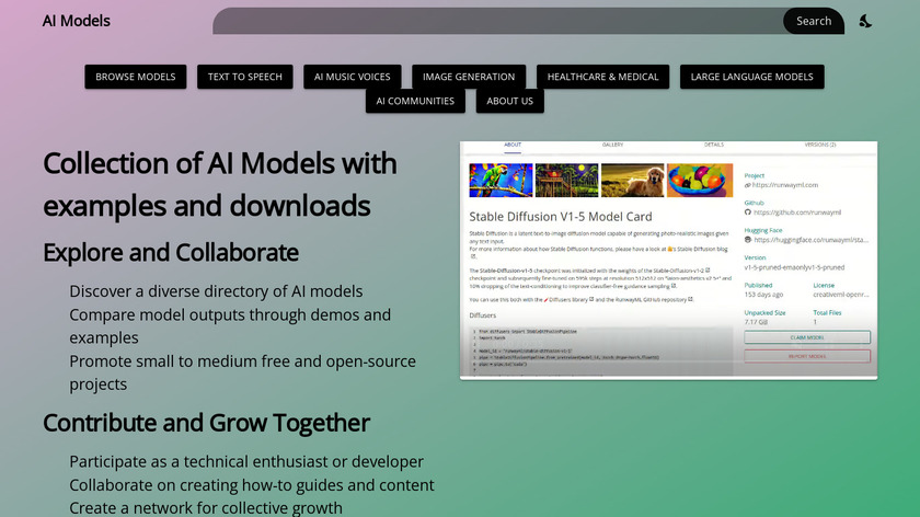 AI Models Landing Page