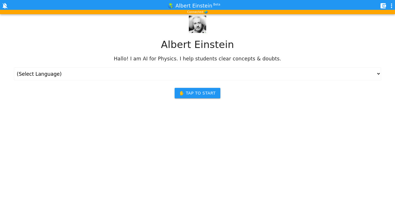 Albert Einstein Landing page