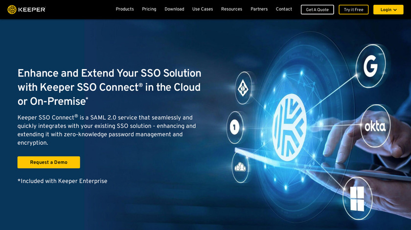 Keeper SSO Connect Landing Page