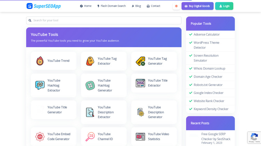 Super Seo App Landing Page