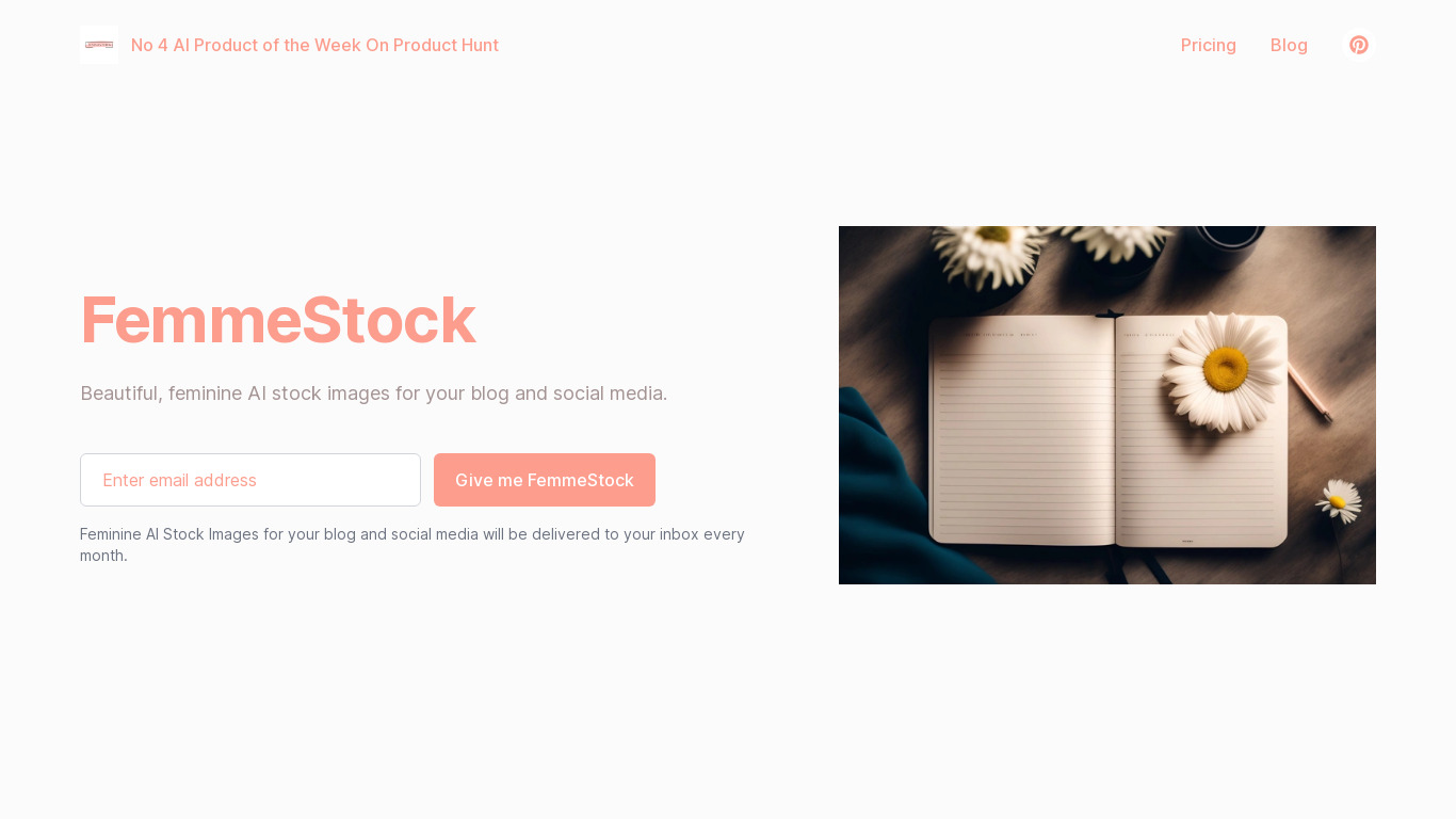Femme Stock Landing page