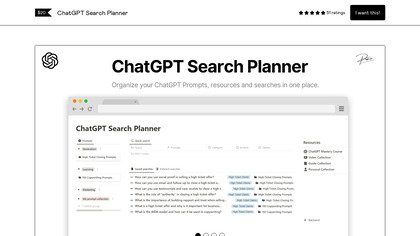ChatGPT Search Planner screenshot