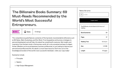 Billionaire Books Summary: 69 Must-Reads image