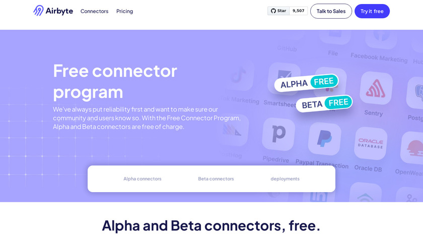 Airbyte - Free Connector Program Landing Page