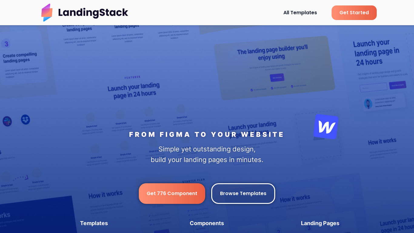 Landing Stack Landing page