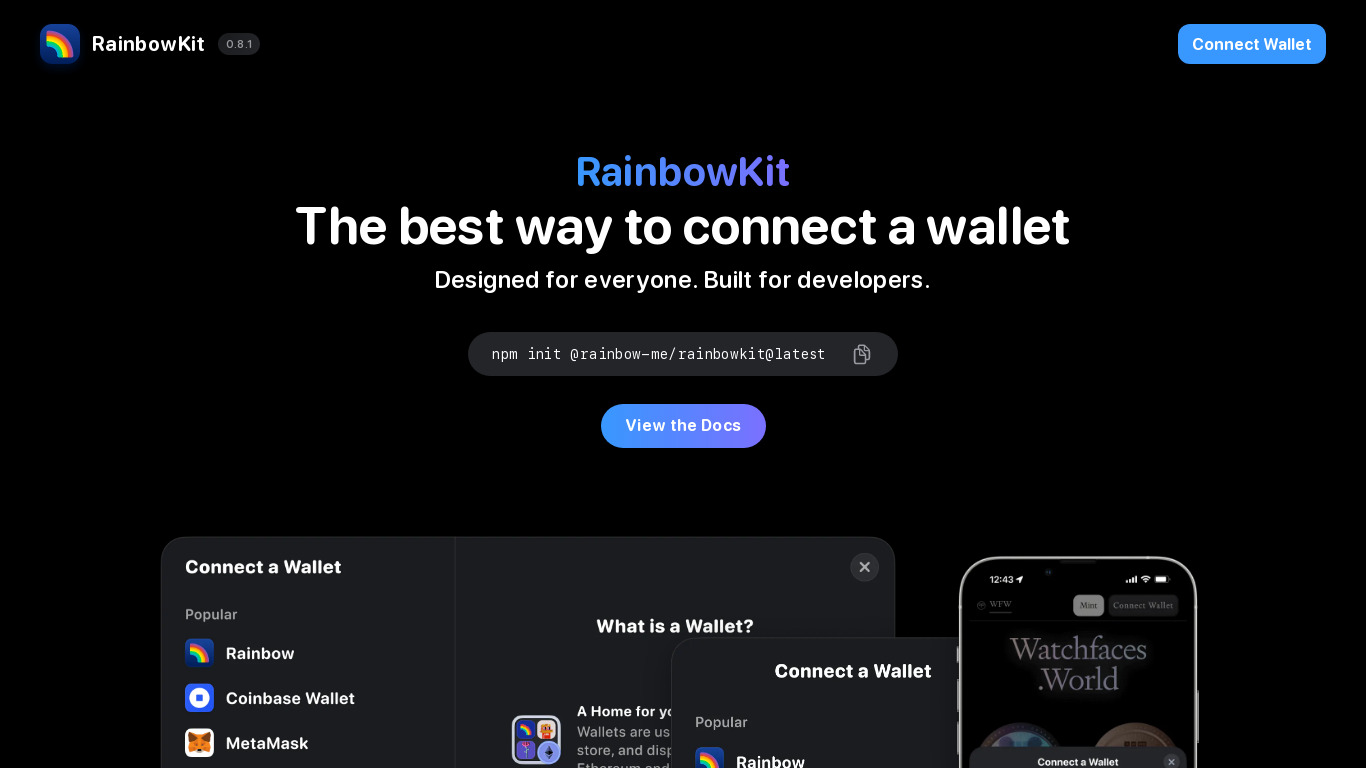 RainbowKit Landing page