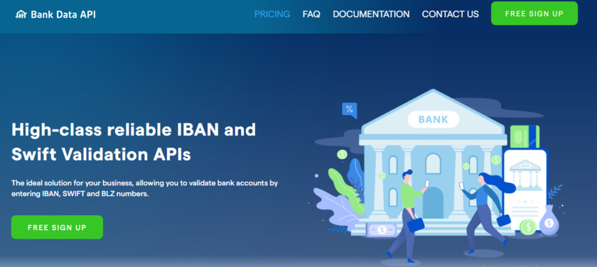 Bank Data API Landing Page