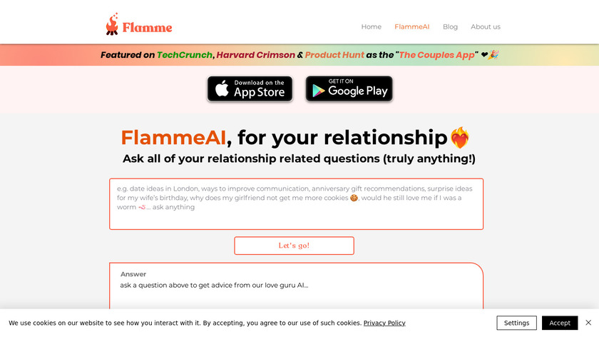 Flamme AI Landing Page