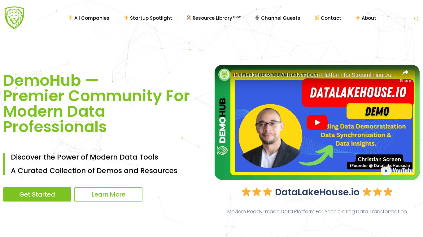 Demohub.dev Landing page