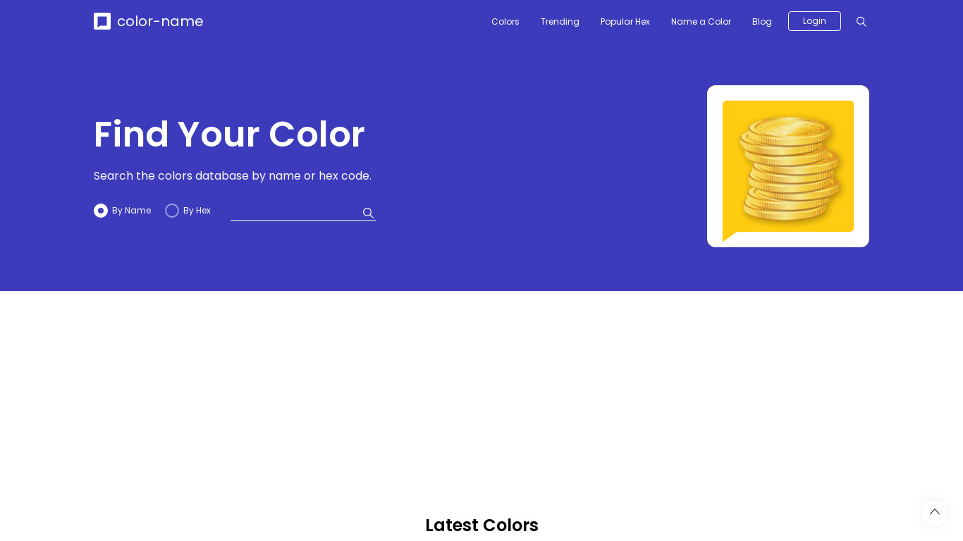 Color-Name Landing page
