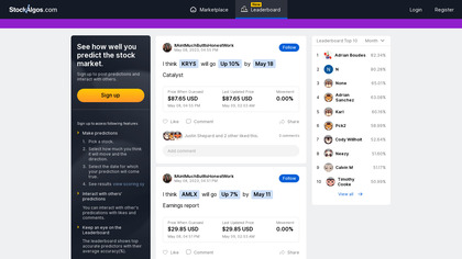 StockAlgos.com - Leaderboard image