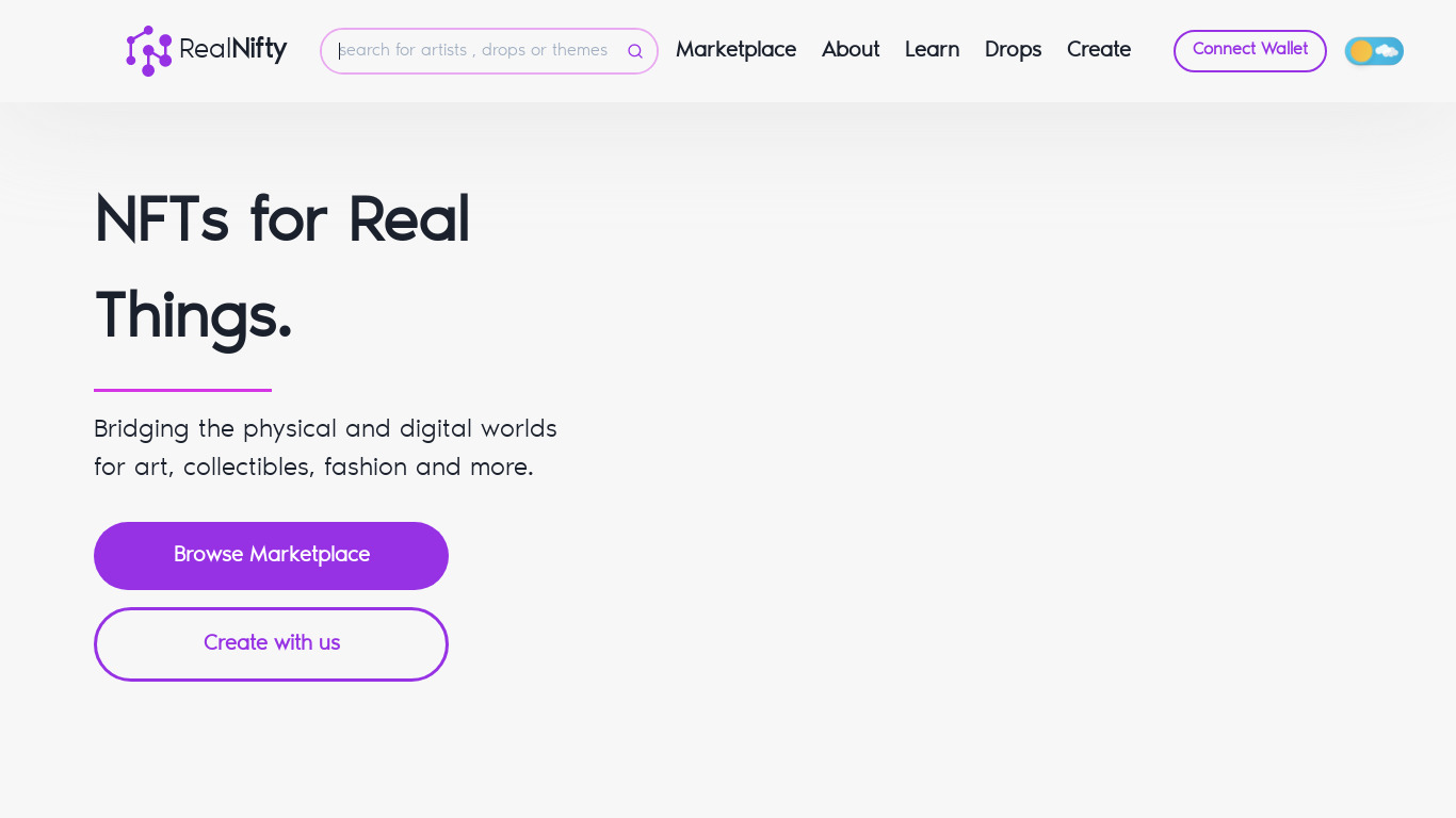RealNifty Landing page