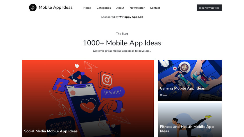 Mobile App Ideas Landing Page