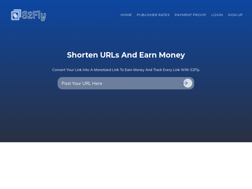 S2Fly Landing page