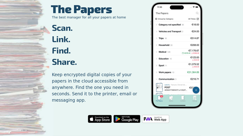 The Papers Landing Page