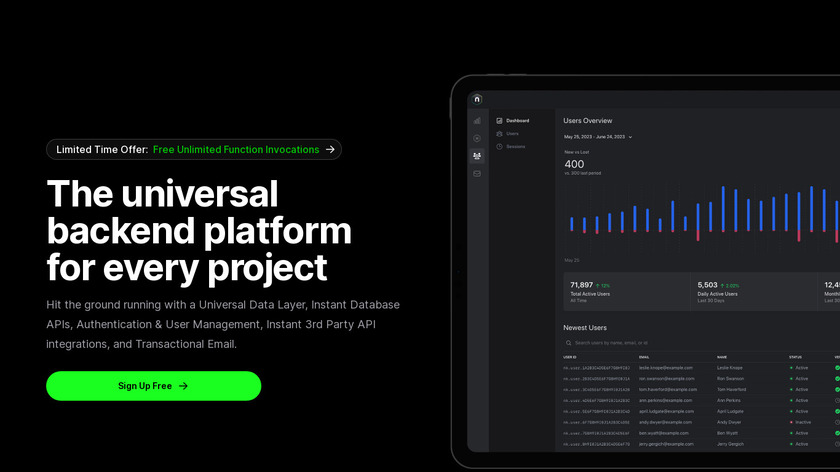 lolaDB Landing Page