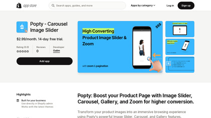 Popty - Shopify Image Carousel image