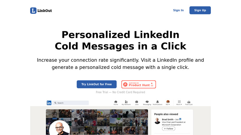 LinkOut - Personalized LinkedIn Messages Landing Page