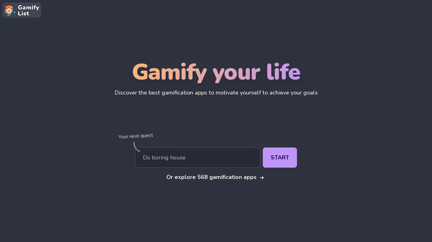 Gamify List Landing Page