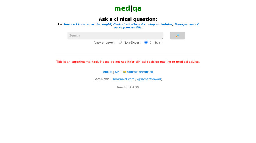 MedQA Landing Page
